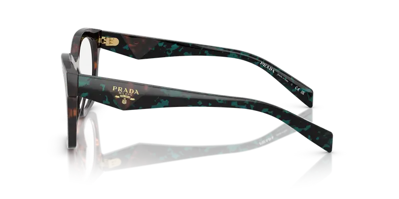 Prada Donna PR A05V 18Z1O1 Montature da vista Acetato Tartaruga Trasparente Geometrica Normale miniatura 3