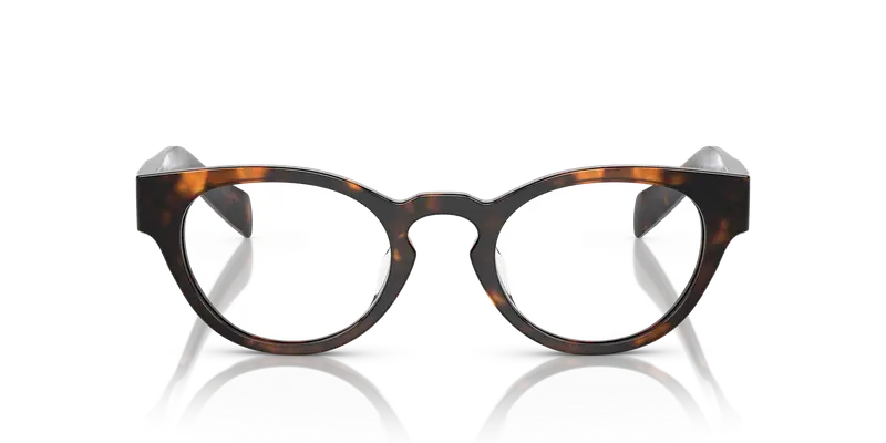 Prada Donna PR A11VD 14L1O1 Montature da vista Acetato Tartaruga Trasparente Rotonda Normale miniatura 2