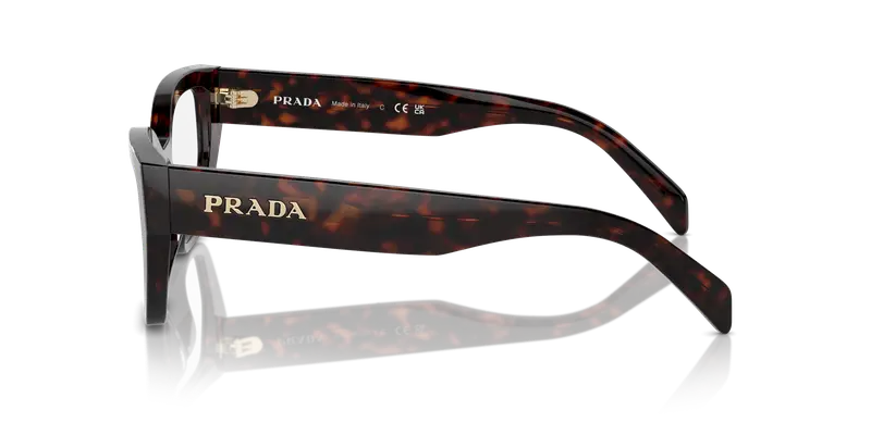 Prada Donna PR A16V 17N1O1 Montature da vista Acetato Tartaruga Trasparente Geometrica Normale miniatura 3