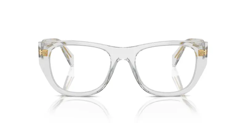 Donna PR A18V 12R1O1 Montature da vista Acetato Grigio Trasparente Geometrica Normale miniatura 3