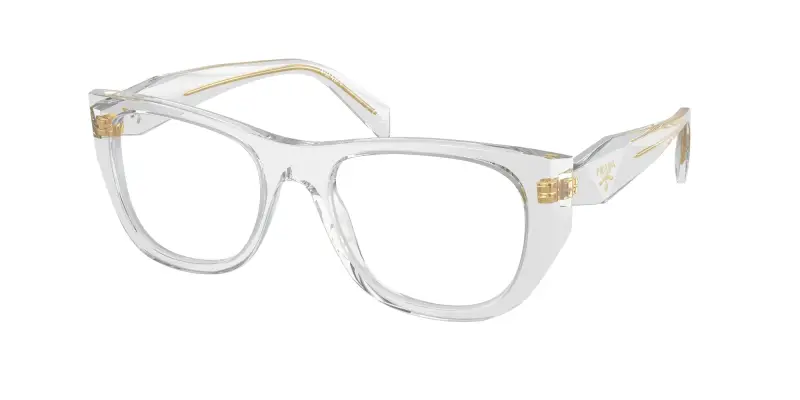 Donna PR A18V 12R1O1 Montature da vista Acetato Grigio Trasparente Geometrica Normale