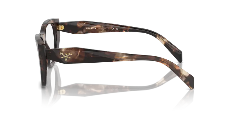 Prada Donna PR A18V 14P1O1 Montature da vista Acetato Tartaruga Trasparente Geometrica Normale miniatura 3