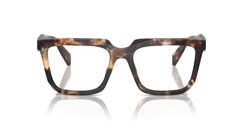 Prada Donna PR A19V 14P1O1 Montature da vista Acetato Tartaruga Trasparente Squadrata Normale miniatura 2