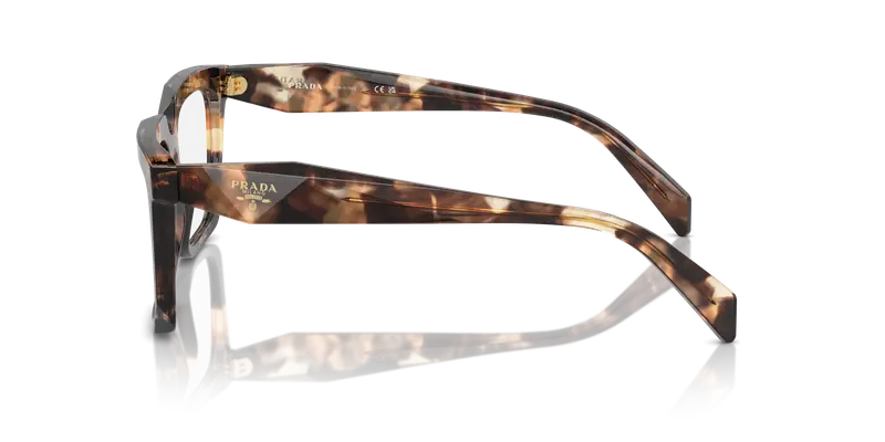 Prada Donna PR A19V 14P1O1 Montature da vista Acetato Tartaruga Trasparente Squadrata Normale miniatura 3