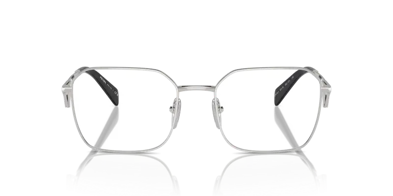 Prada Donna PR A51V 1BC1O1 Montature da vista Acciaio Argento Trasparente Geometrica Normale miniatura 2