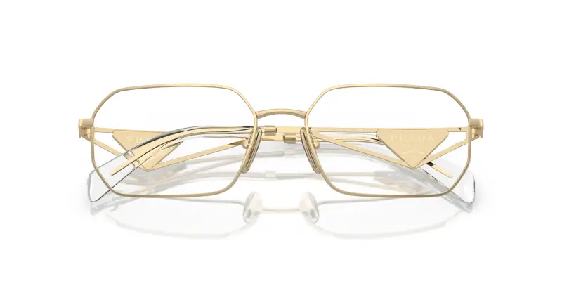 Donna PR A53V ZVN1O1 Montature da vista Metallo Oro Trasparente Geometrica Normale miniatura 2