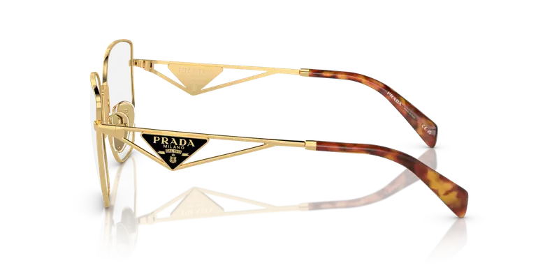 Prada Donna PR A54VD 5AK1O1 Montature da vista Acciaio Oro Trasparente Farfalla Normale miniatura 3