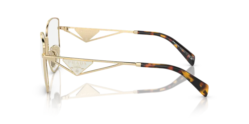 Prada Donna PR A54VD ZVN1O1 Montature da vista Acciaio Oro Trasparente Farfalla Normale miniatura 3