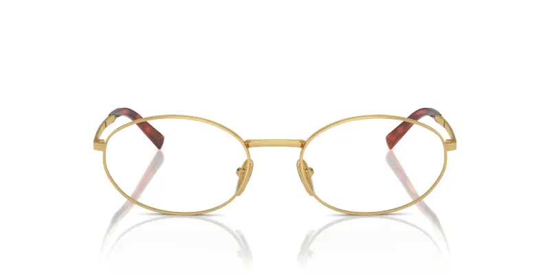 Donna PR A57V 5AK1O1 Montature da vista Metallo Oro Trasparente Rotonda Normale miniatura 3