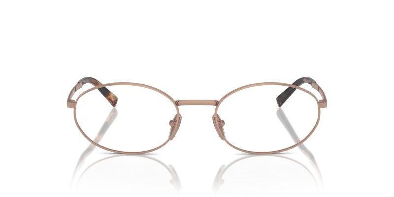 Prada Donna PR A57V ZVF1O1 Montature da vista Metallo Oro Trasparente Rotonda Normale miniatura 2