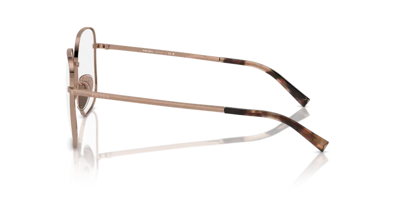 Prada Donna PR A59V ZVF1O1 Montature da vista Acciaio Oro Trasparente Squadrata Normale miniatura 3