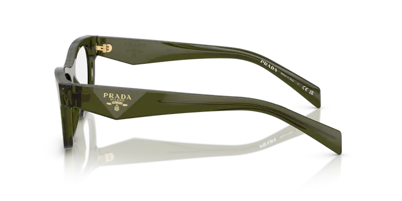 Prada Donna PR B01V 19Z1O1 Montature da vista Acetato Verde Trasparente Farfalla Normale miniatura 3