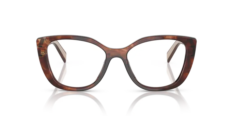 Prada Donna PR B04V 07R1O1 Montature da vista Acetato Marrone Trasparente Cat Eye Normale miniatura 2