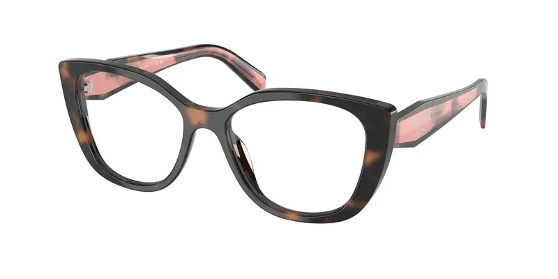 Prada Donna PR B04V  23A1O1 Montature da vista Acetato Tartaruga Trasparente Cat Eye Normale