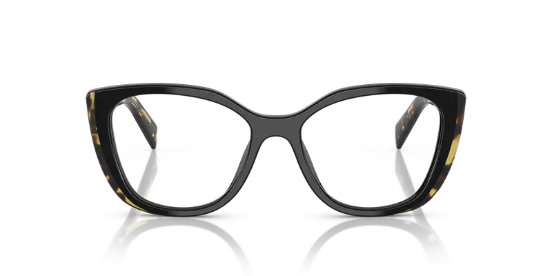 Prada Donna PR B04V 3891O1 Montature da vista Acetato Nero Trasparente Cat Eye Normale miniatura 2