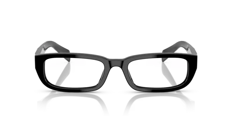 Prada Donna PR B05V 16K1O1 Montature da vista Acetato Nero Trasparente Squadrata Normale miniatura 2