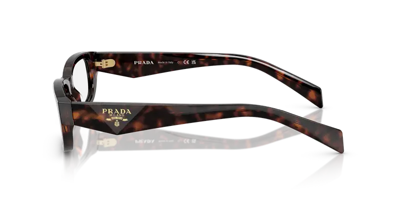 Prada Donna PR B05V 17N1O1 Montature da vista Acetato Nero Trasparente Squadrata Normale miniatura 3