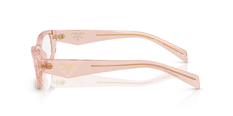 Prada Donna PR B05V 19Q1O1 Montature da vista Acetato Rosa Trasparente Squadrata Normale miniatura 3