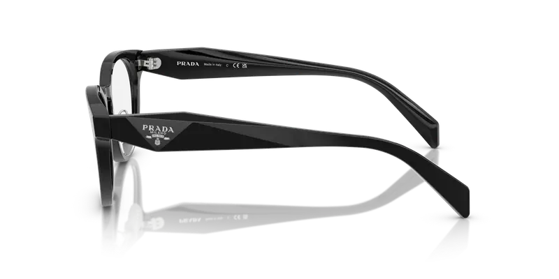 Prada Donna PR B06VD 16K1O1 Montature da vista Acetato Nero Trasparente Pantos Normale miniatura 3