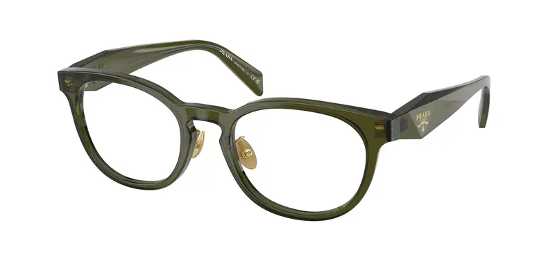 Prada Donna PR B06VD  19Z1O1 Montature da vista Acetato Verde Trasparente Pantos Normale