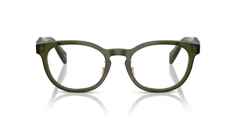 Prada Donna PR B06VD 19Z1O1 Montature da vista Acetato Verde Trasparente Pantos Normale miniatura 2