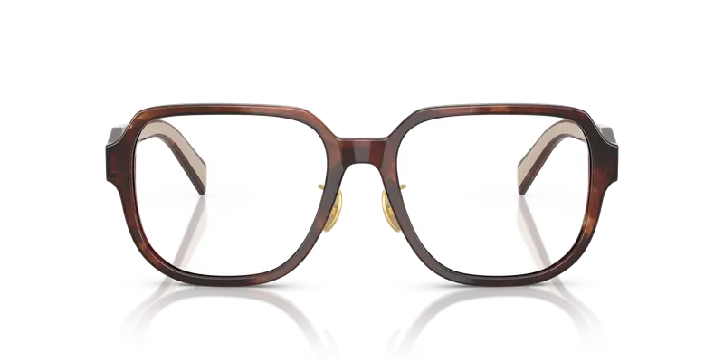 Prada Donna PR B07VD 07R1O1 Montature da vista Acetato Marrone Trasparente Pillow Normale miniatura 2