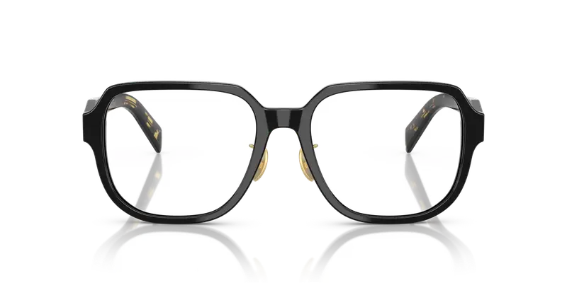 Prada Donna PR B07VD 3891O1 Montature da vista Acetato Nero Trasparente Pillow Normale miniatura 2