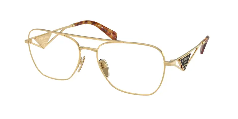 Prada Donna PR B50V  5AK1O1 Montature da vista Acciaio Oro Trasparente Pilot Normale
