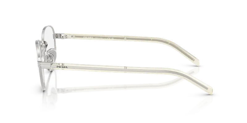 Prada Donna PR B53V 1BC1O1 Montature da vista Metallo Argento Trasparente Rotonda Normale miniatura 3