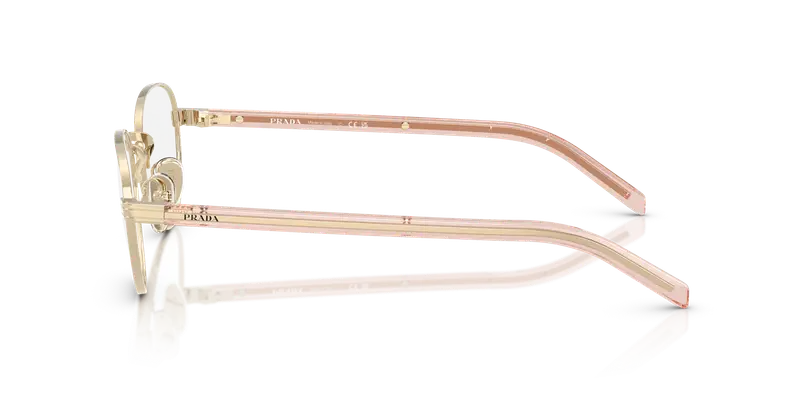 Prada Donna PR B53V ACX1O1 Montature da vista Metallo Oro Trasparente Rotonda Normale miniatura 3