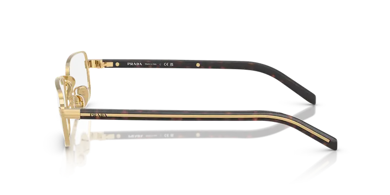 Prada Donna PR B54V 5AK1O1 Montature da vista Metallo Oro Trasparente Squadrata Normale miniatura 3