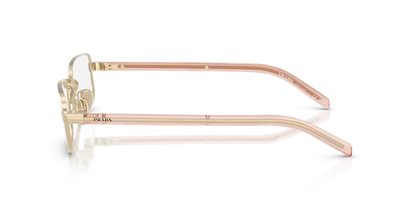 Prada Donna PR B54V ACX1O1 Montature da vista Metallo Oro Trasparente Squadrata Normale miniatura 3
