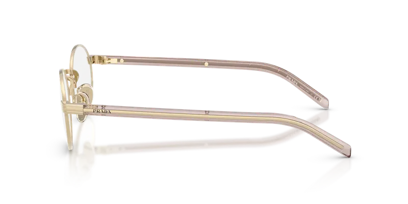 Prada Donna PR B55V ZVN1O1 Montature da vista Metallo Oro Trasparente Rotonda Normale miniatura 3