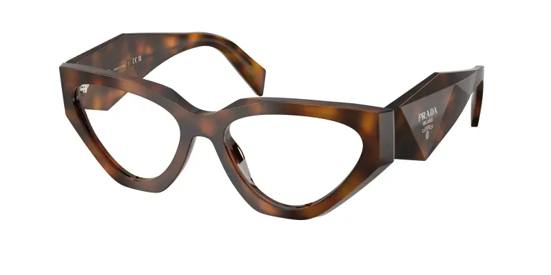 Donna PR C07V 20D1O1 Montature da vista Acetato Havana Trasparente Geometrica Normale