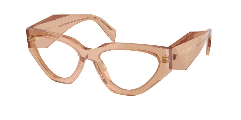 Donna PR C07V 20H1O1 Montature da vista Acetato Marrone Trasparente Geometrica Normale