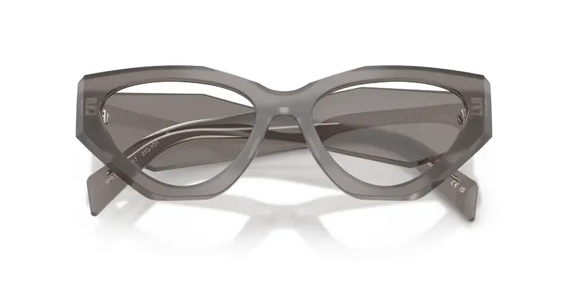 Donna PR C07V 27G1O1 Montature da vista Acetato Grigio Trasparente Geometrica Normale miniatura 2