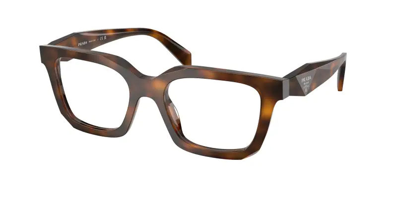 Donna PR C08V 20D1O1 Montature da vista Acetato Havana Trasparente Geometrica Normale