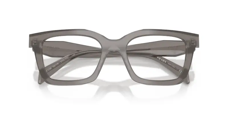 Donna PR C08V 27G1O1 Montature da vista Acetato Grigio Trasparente Geometrica Normale miniatura 2