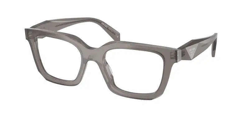 Donna PR C08V 27G1O1 Montature da vista Acetato Grigio Trasparente Geometrica Normale