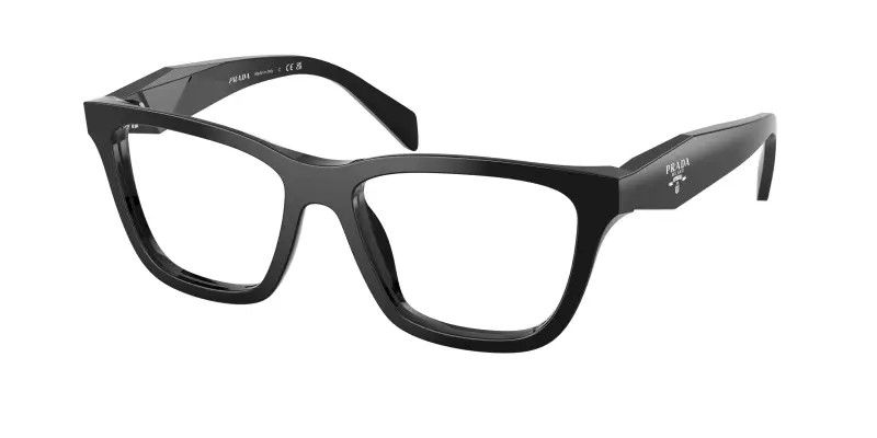 Donna PR C10V 16K1O1 Montature da vista Acetato Nero Trasparente Farfalla Normale