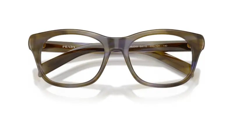 Donna PR C13V 23G1O1 Montature da vista Acetato Marrone Trasparente Pillow Normale miniatura 2