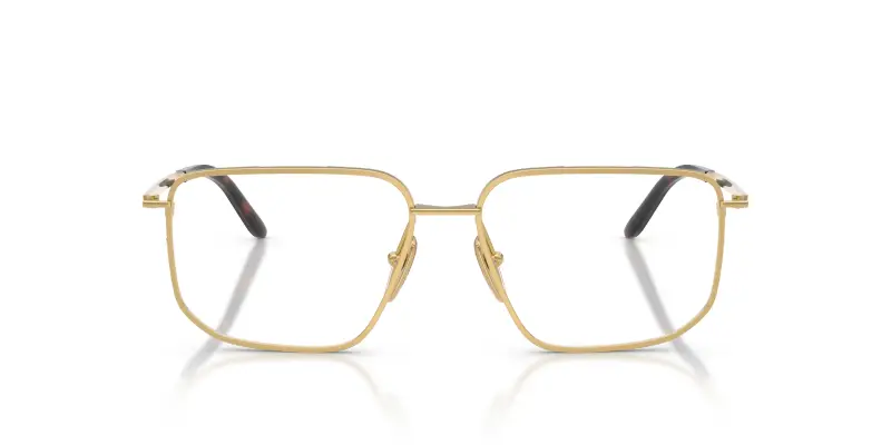 Donna PR C52V 5AK1O1 Montature da vista Metallo Oro Trasparente Squadrata Normale miniatura 3
