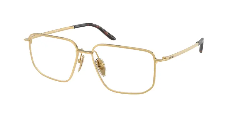 Donna PR C52V 5AK1O1 Montature da vista Metallo Oro Trasparente Squadrata Normale
