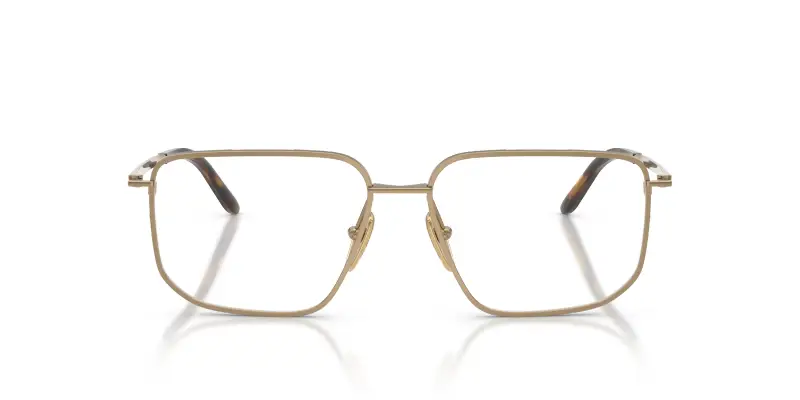 Donna PR C52V 7OE1O1 Montature da vista Metallo Marrone Trasparente Squadrata Normale miniatura 3