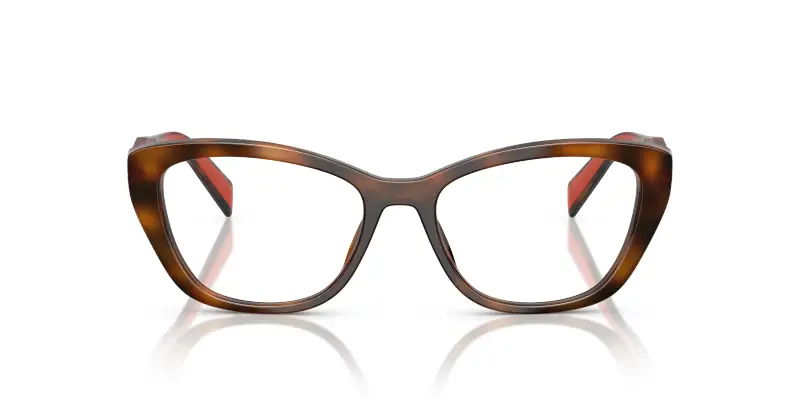 Donna Prada PR 19WV 01K1O1 Montature da vista Acetato Tartaruga Trasparente Cat Eye Normale miniatura 3