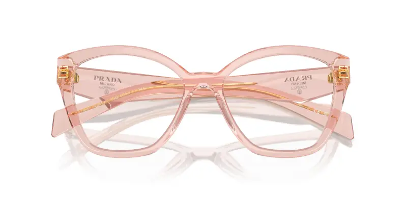 Donna Prada PR 20ZV 19Q1O1 Montature da vista Acetato Rosa Geometrica Normale miniatura 2