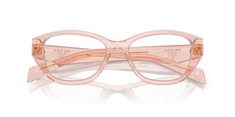 Donna Prada PR 21ZV 19Q1O1 Montature da vista Acetato Rosa Geometrica Normale miniatura 2