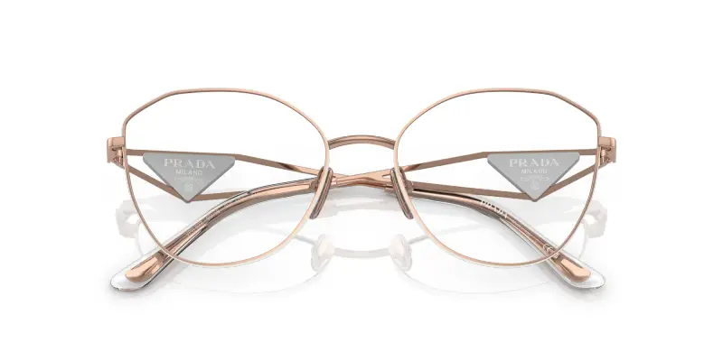 Donna Prada PR 52ZV SVF1O1 Montature da vista Acciaio Rosa Geometrica Normale miniatura 2