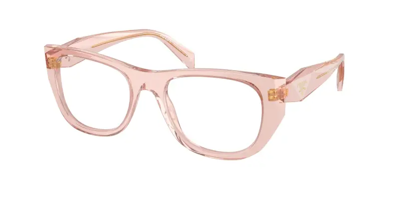 Donna Prada PR A18V 19Q1O1 Montature da vista Acetato Rosa Geometrica Normale
