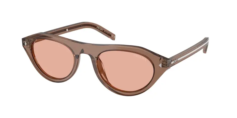 Donna Prada PR B15S 28I50W Occhiali da sole Acetato Trasparente Rosa Geometrica Normale
